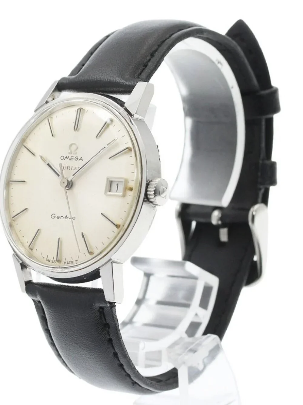 OMEGA TURLER Geneve 136.00011 Date Cal.613 Silver Dial Hand Winding Men's_961315